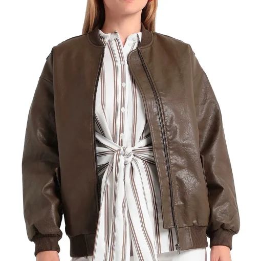 womens-brown-faux-leather-oversized-bomber-jacket