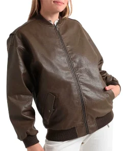 womens-brown-faux-leather-oversized-bomber-jacket