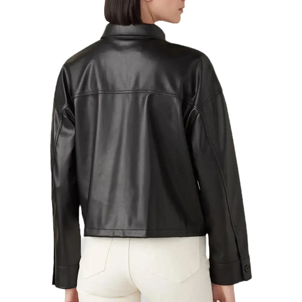 womens-button-up-black-faux-leather-shirt-jacket-4 womens-button-up-black-faux-leather-shirt-jacket