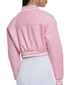 womens-cropped-pink-faux-leather-bomber-jacket