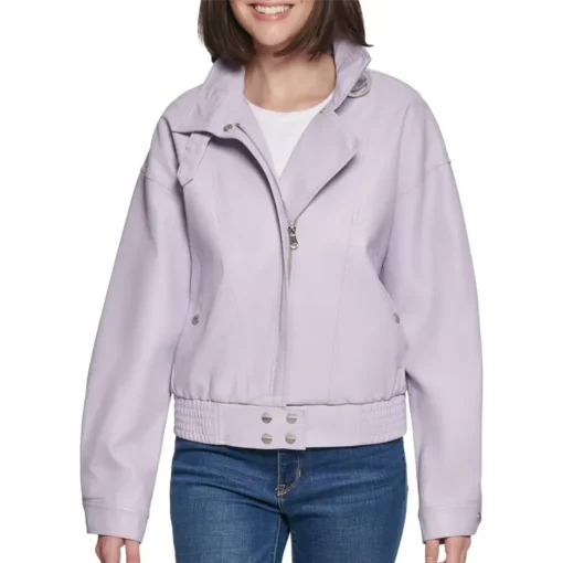 womens-lilac-faux-leather-bomber-jacket