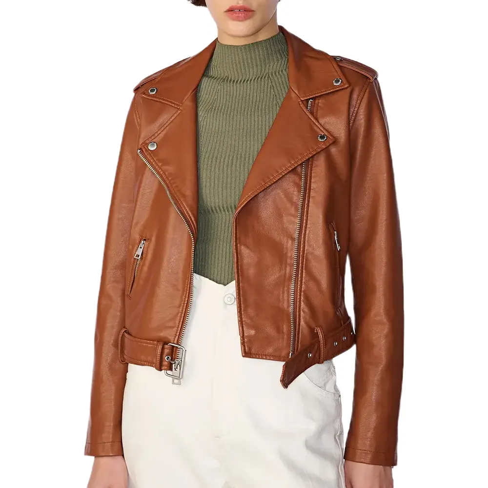 womens-moto-brown-belted-faux-leather-jacket-2 womens-moto-brown-belted-faux-leather-jacket