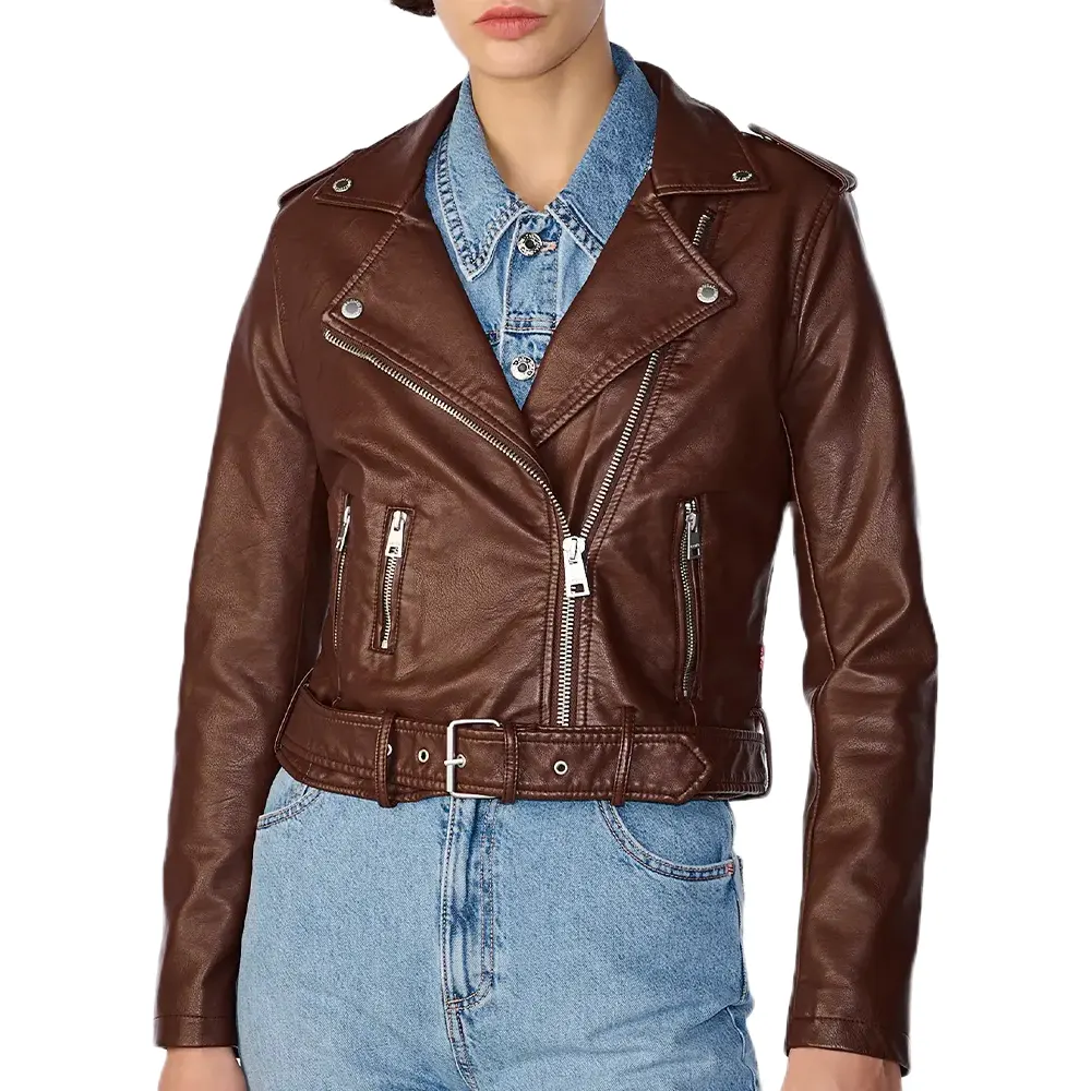 womens-moto-chocolate-brown-belted-faux-leather-jacket-1 womens-moto-chocolate-brown-belted-faux-leather-jacket
