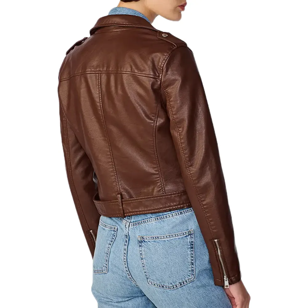 womens-moto-chocolate-brown-belted-faux-leather-jacket-4 womens-moto-chocolate-brown-belted-faux-leather-jacket