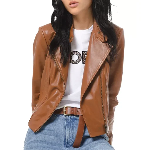 womens-notch-lapel-collar-brown-faux-leather-moto-jacket