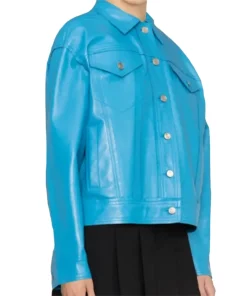 womens-oversized-blue-faux-leather-trucker-jacket