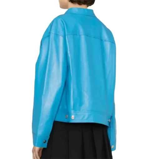 womens-oversized-blue-faux-leather-trucker-jacket