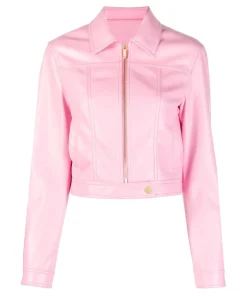 womens-pink-faux-leather-zip-up-jacket