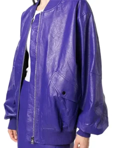 womens-purple-faux-leather-bomber-jacket