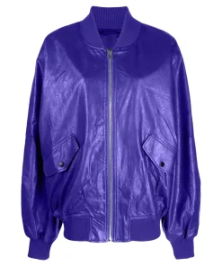 womens-purple-faux-leather-bomber-jacket