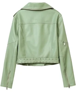 womens-rivet-belt-green-faux-leather-jacket