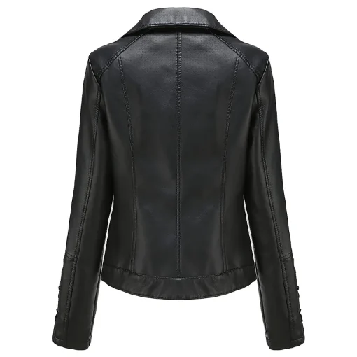 womens-slim-fit-black-faux-leather-zip-up-jacket