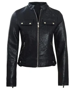 womens-vintage-black-faux-leather-jacket