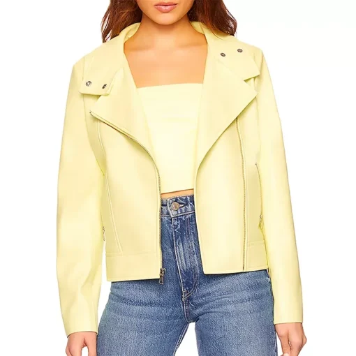 womens-yellow-faux-leather-moto-jacket