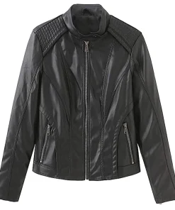 womens-zip-up-black-faux-leather-moto-biker-jacket