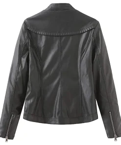 womens-zip-up-black-faux-leather-moto-biker-jacket