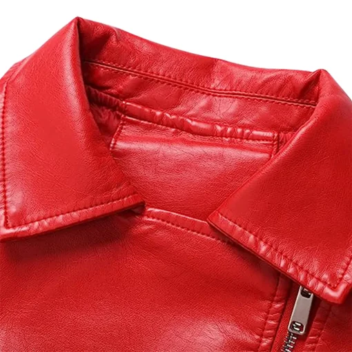 womens-zip-up-red-faux-leather-slim-fit-jacket