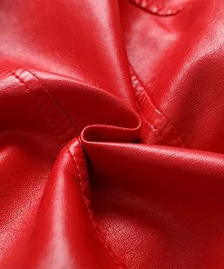 womens-zip-up-red-faux-leather-slim-fit-jacket