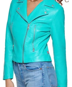 womens-asymmetrical-zipper-turquoise-faux-leather-jacket