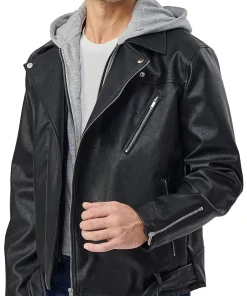 mens-asymmetric-zip-black-faux-leather-hooded-jacket