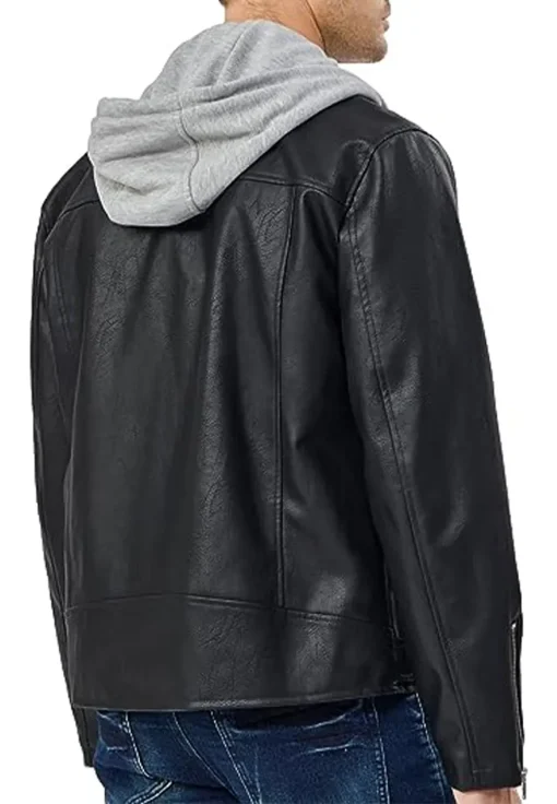 mens-asymmetric-zip-black-faux-leather-hooded-jacket