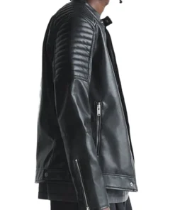 mens-band-collar-black-faux-leather-biker-jacket