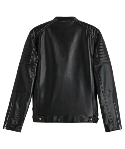 mens-band-collar-black-faux-leather-biker-jacket