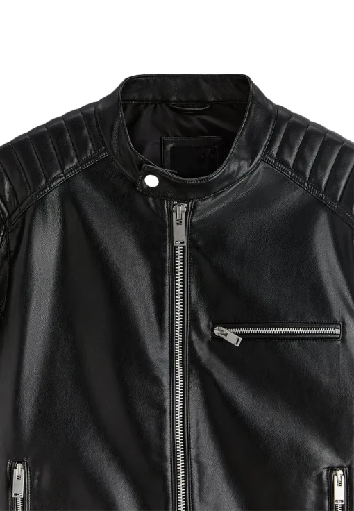 mens-band-collar-black-faux-leather-biker-jacket