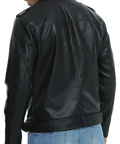 mens-belted-black-faux-leather-biker-jacket