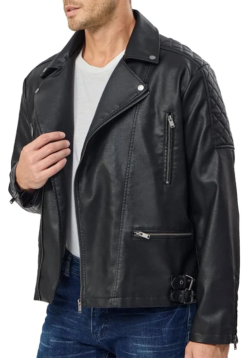 mens-biker-black-faux-leather-vintage-jacket