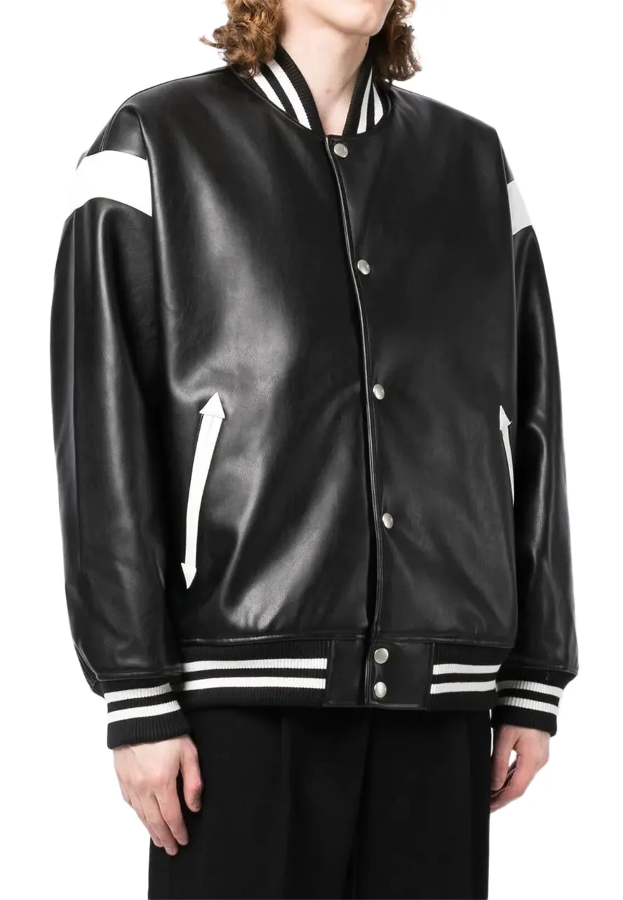 mens-black-and-white-faux-leather-bomber-jacket-2 mens-black-and-white-faux-leather-bomber-jacket