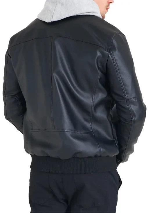 mens-black-bomber-faux-leather-jacket