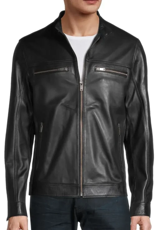 mens-black-zip-up-faux-leather-jacket