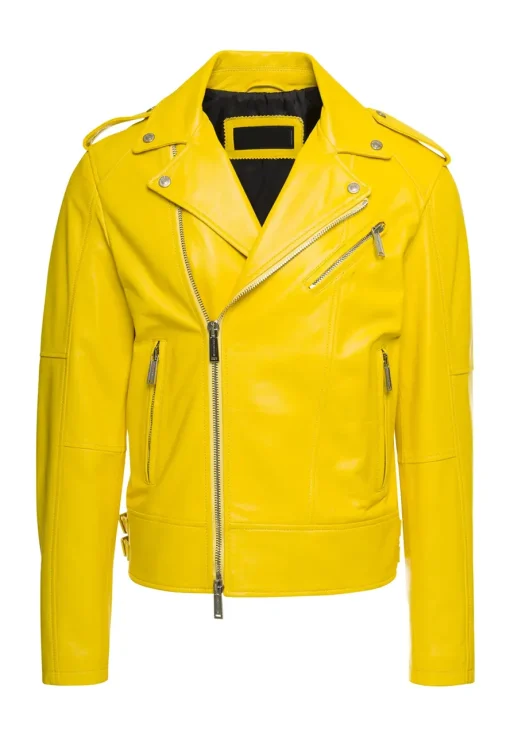 mens-bright-yellow-faux-leather-biker-jacket