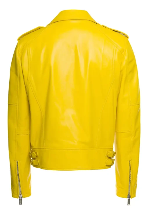 mens-bright-yellow-faux-leather-biker-jacket