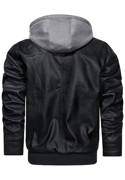 mens-coffee-faux-leather-bomber-jacket-with-removable-hood