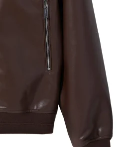 mens-dark-brown-bomber-faux-leather-jacket