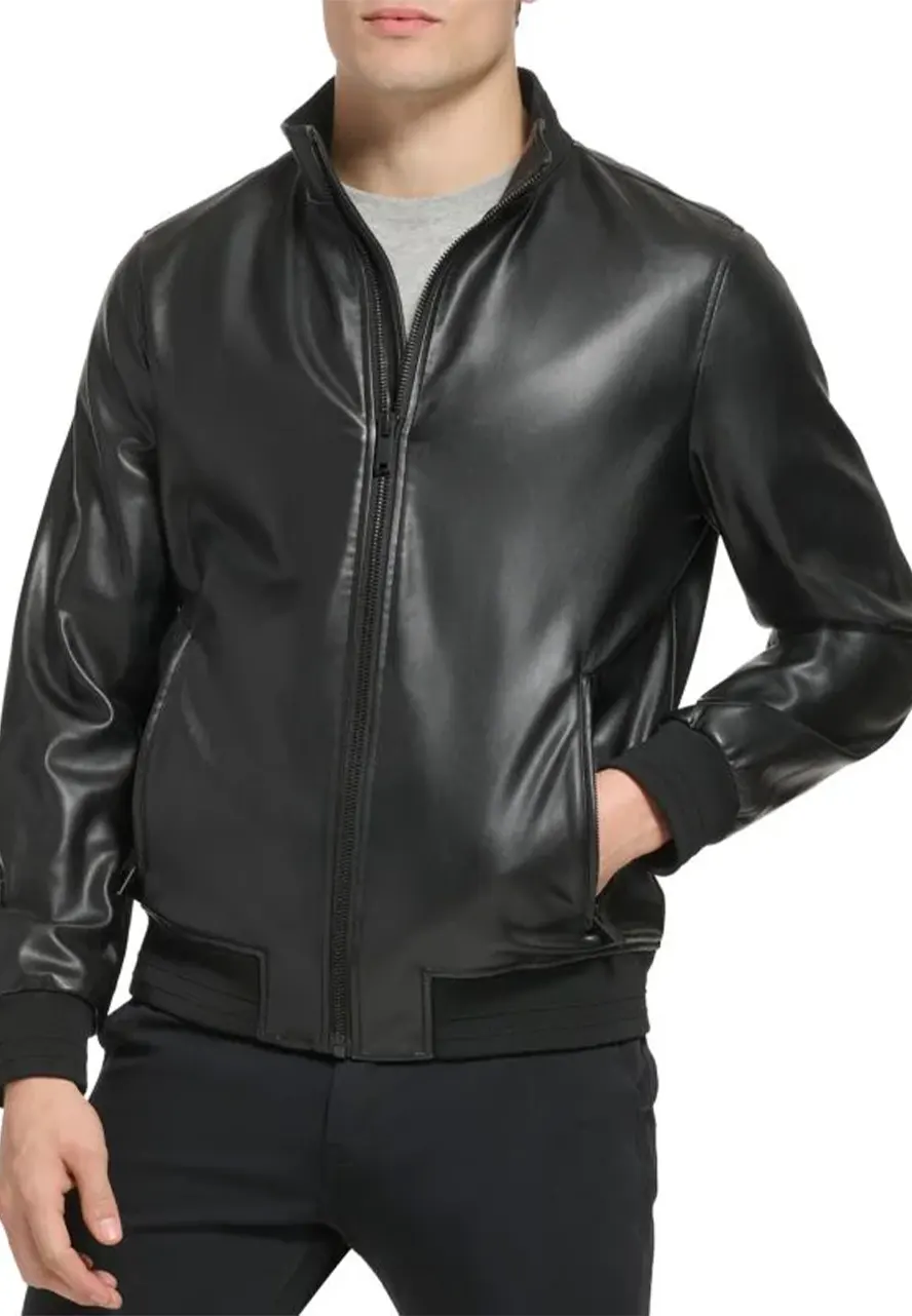 mens-elegant-black-faux-leather-bomber-jacket-1 mens-elegant-black-faux-leather-bomber-jacket
