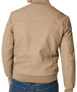 mens-faux-leather-camel-bomber-jacket