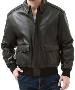 mens-flight-brown-faux-leather-bomber-jacket