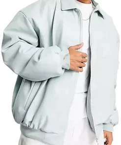 mens-oversized-light-blue-faux-leather-bomber-jacket