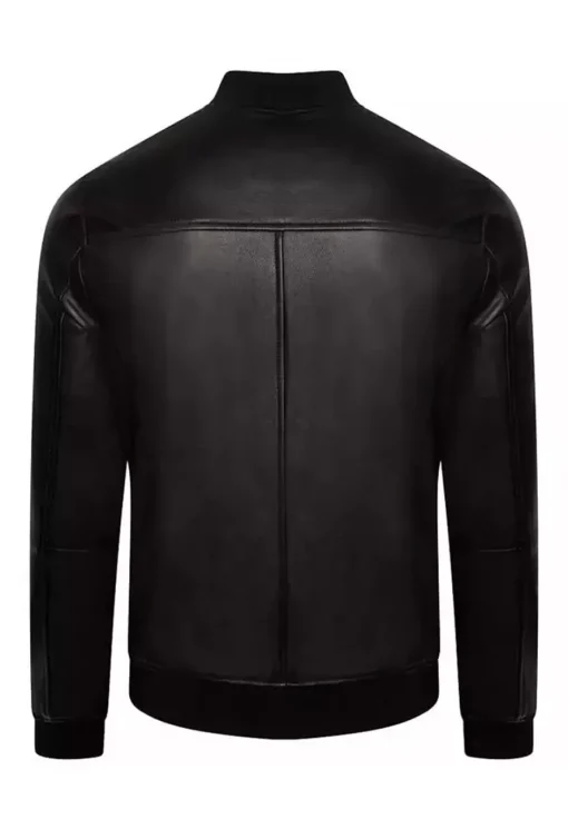 mens-regular-fit-faux-leather-black-bomber-jacket