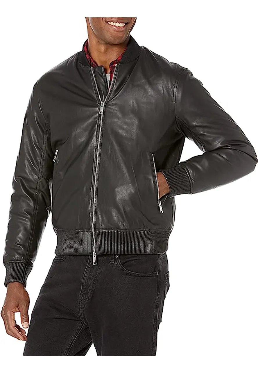 mens-retro-black-faux-leather-bomber-jacket-1 mens-retro-black-faux-leather-bomber-jacket