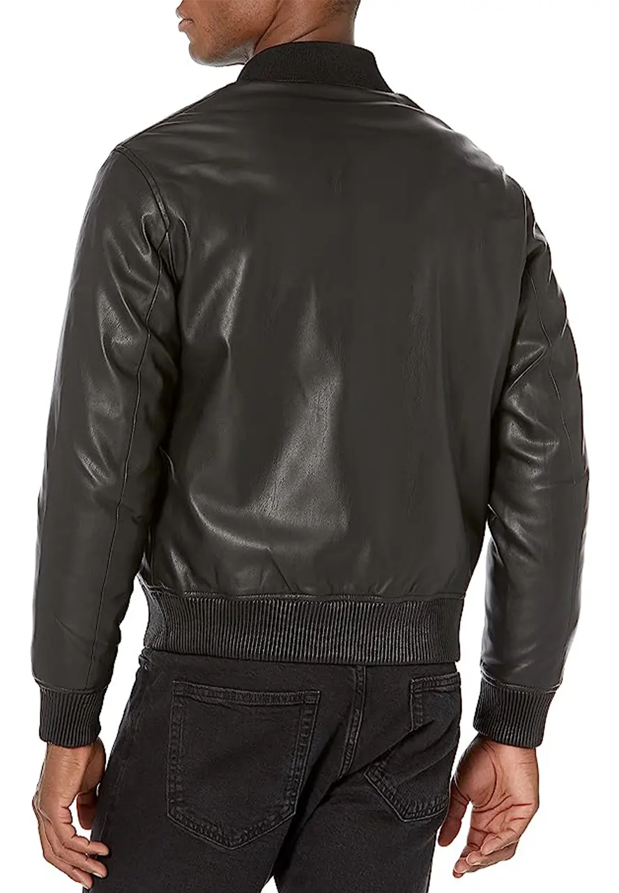mens-retro-black-faux-leather-bomber-jacket-2 mens-retro-black-faux-leather-bomber-jacket