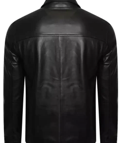 mens-shirt-collar-black-faux-leather-biker-jacket