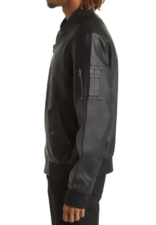 mens-varsity-black-faux-leather-bomber-jacket