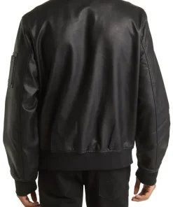 mens-varsity-black-faux-leather-bomber-jacket