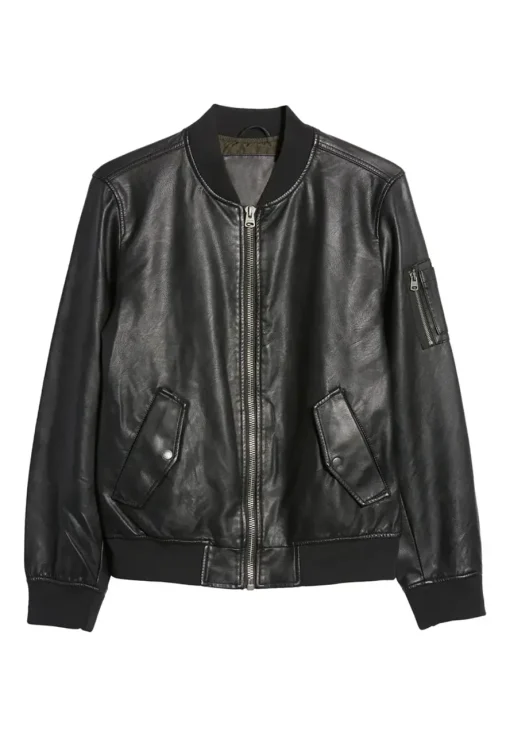 mens-varsity-black-faux-leather-bomber-jacket