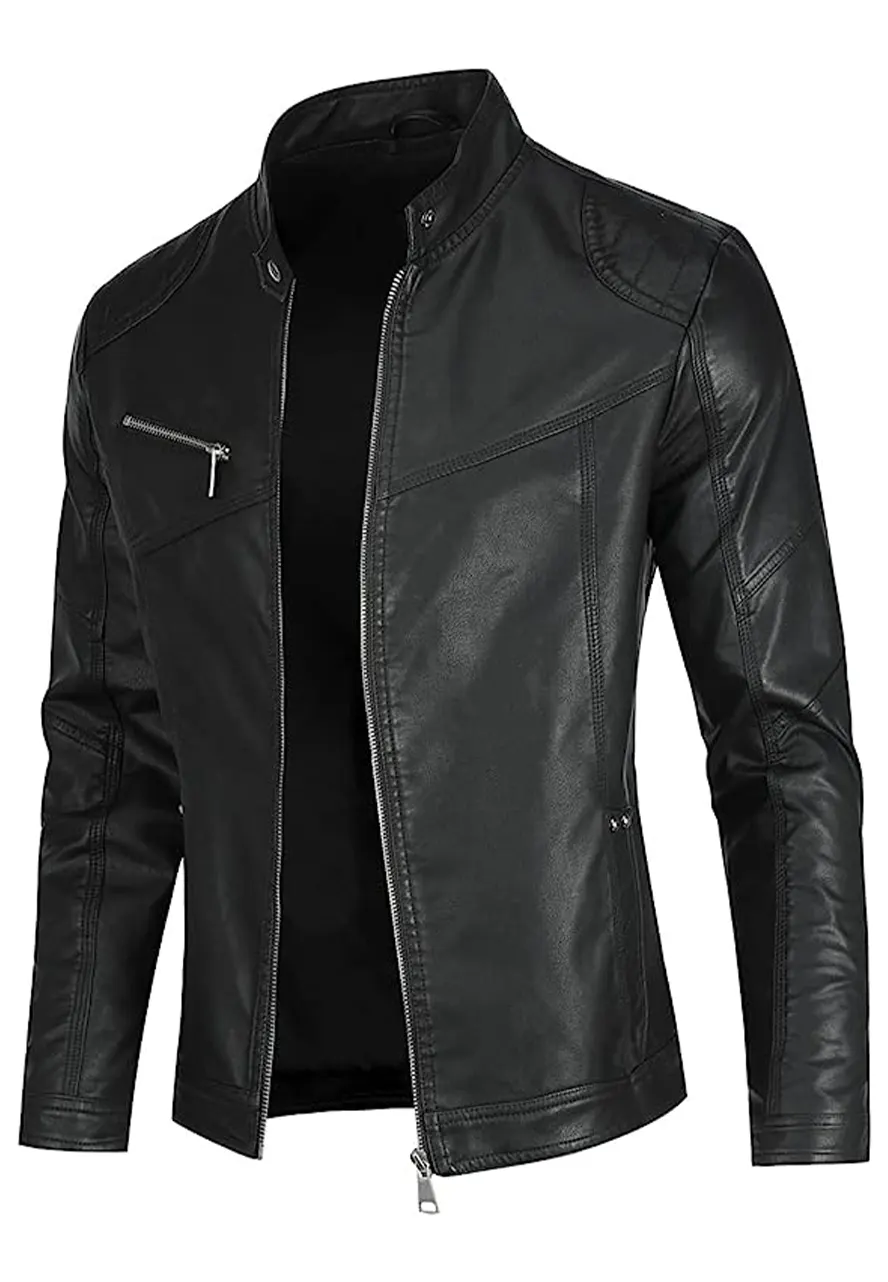 mens-zip-up-black-faux-leather-jacket-2 mens-zip-up-black-faux-leather-jacket