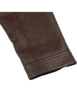 mens-zip-up-brown-faux-leather-jacket